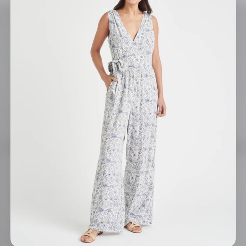 NWT Splendid x Cella Jane Blog printed surplus jumpsuit - Picture 2 of 10